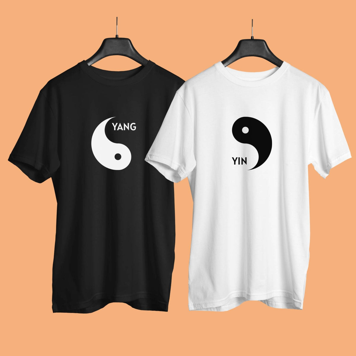 Yang-yin-couple-t-shirt-with-front-and-back-print-customizable-black-and-white-color-premium-quality-gogirgit-on-hangers