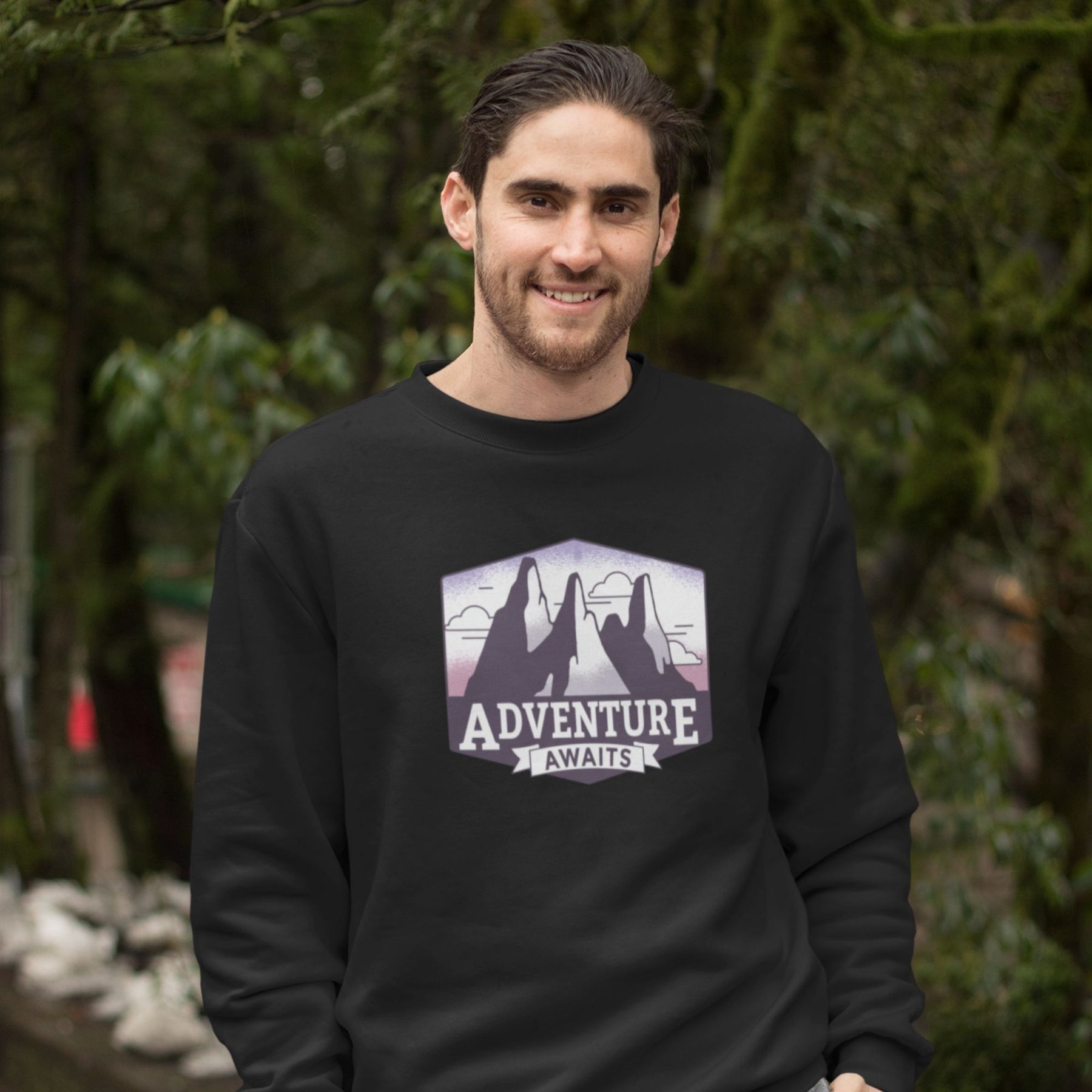 adventure-awaits-cotton-printed-unisex-black-men-model-sweatshirt-gogirgit-com