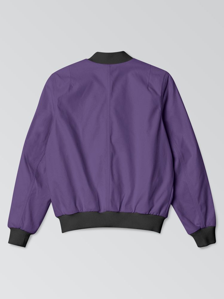 Purple Plain Bomber Jacket For Men & Women