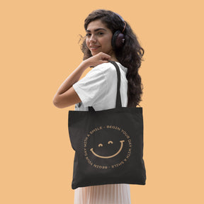 begin-your-day-with-a-smile-cotton-printed-black-tote-bag-gogirgit
