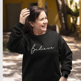 believe-cotton-printed-unisex-black-female-model-sweatshirt-gogirgit-com