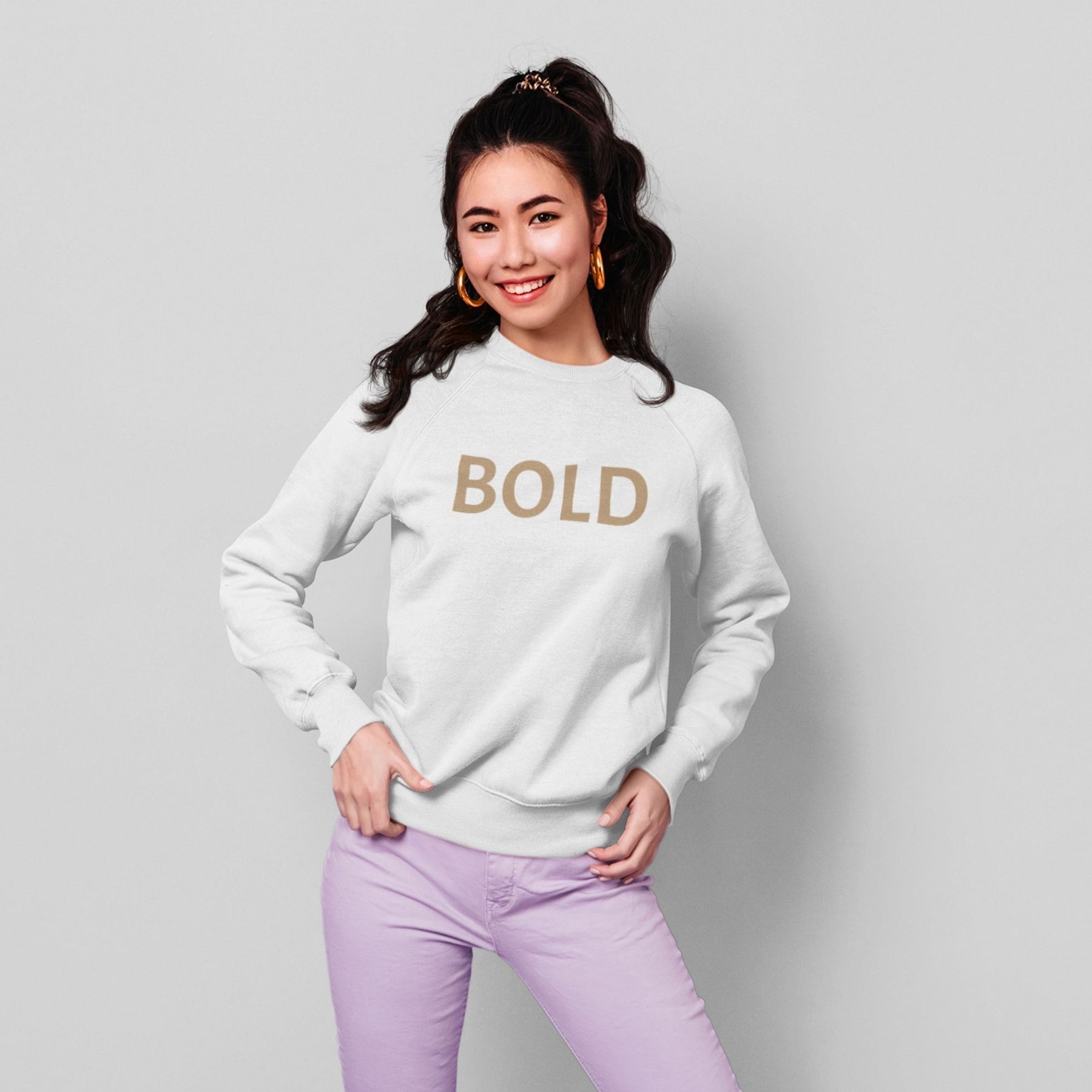 bold-cotton-printed-unisex-white-female-model-sweatshirt-gogirgit-com