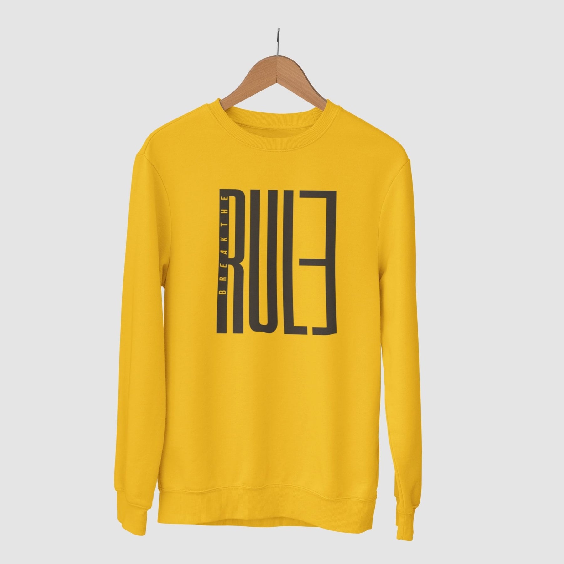 break-the-rule-cotton-printed-unisex-golden-yellow-sweatshirt-gogirgit-com