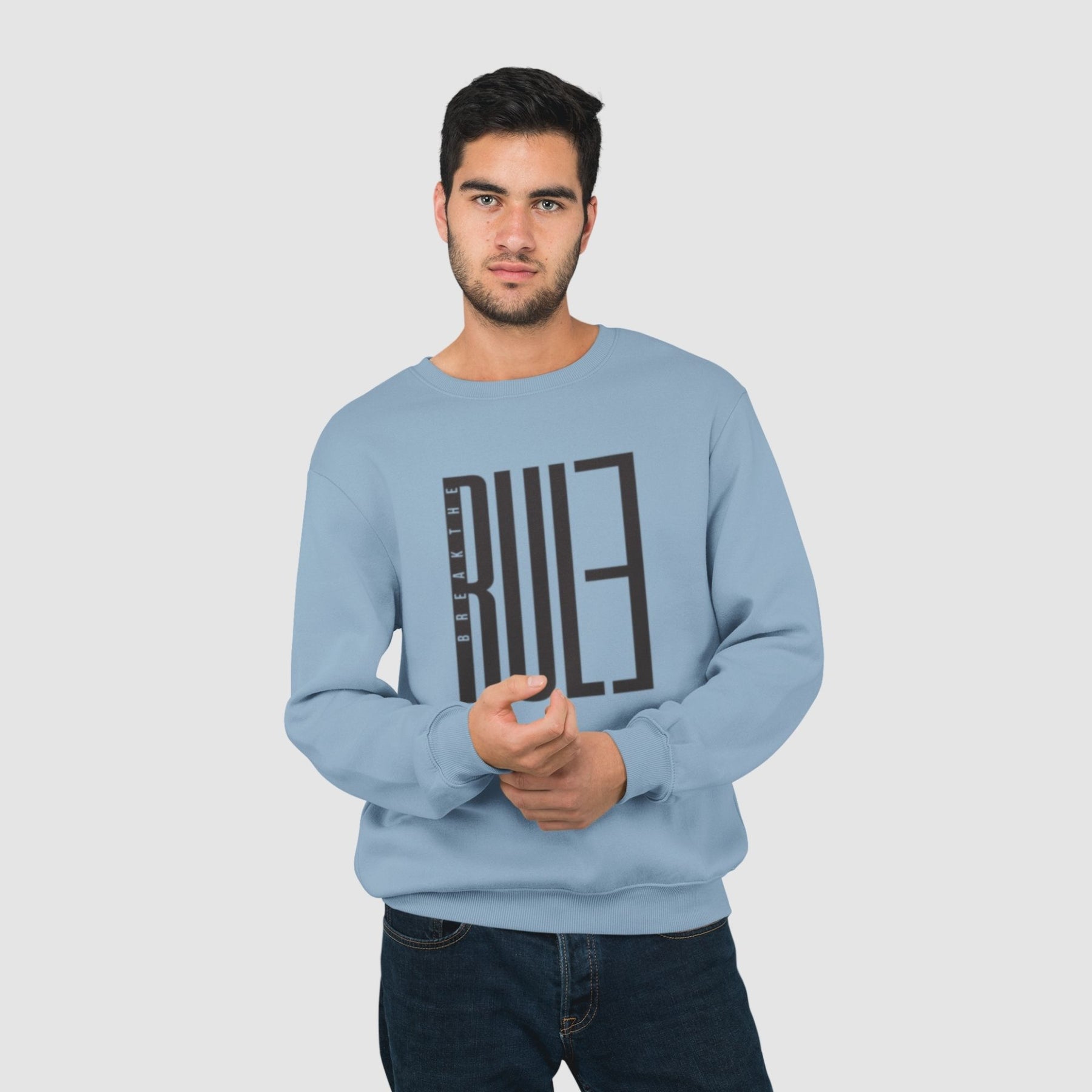 break-the-rule-cotton-printed-unisex-light-blue-men-model-sweatshirt-gogirgit-com