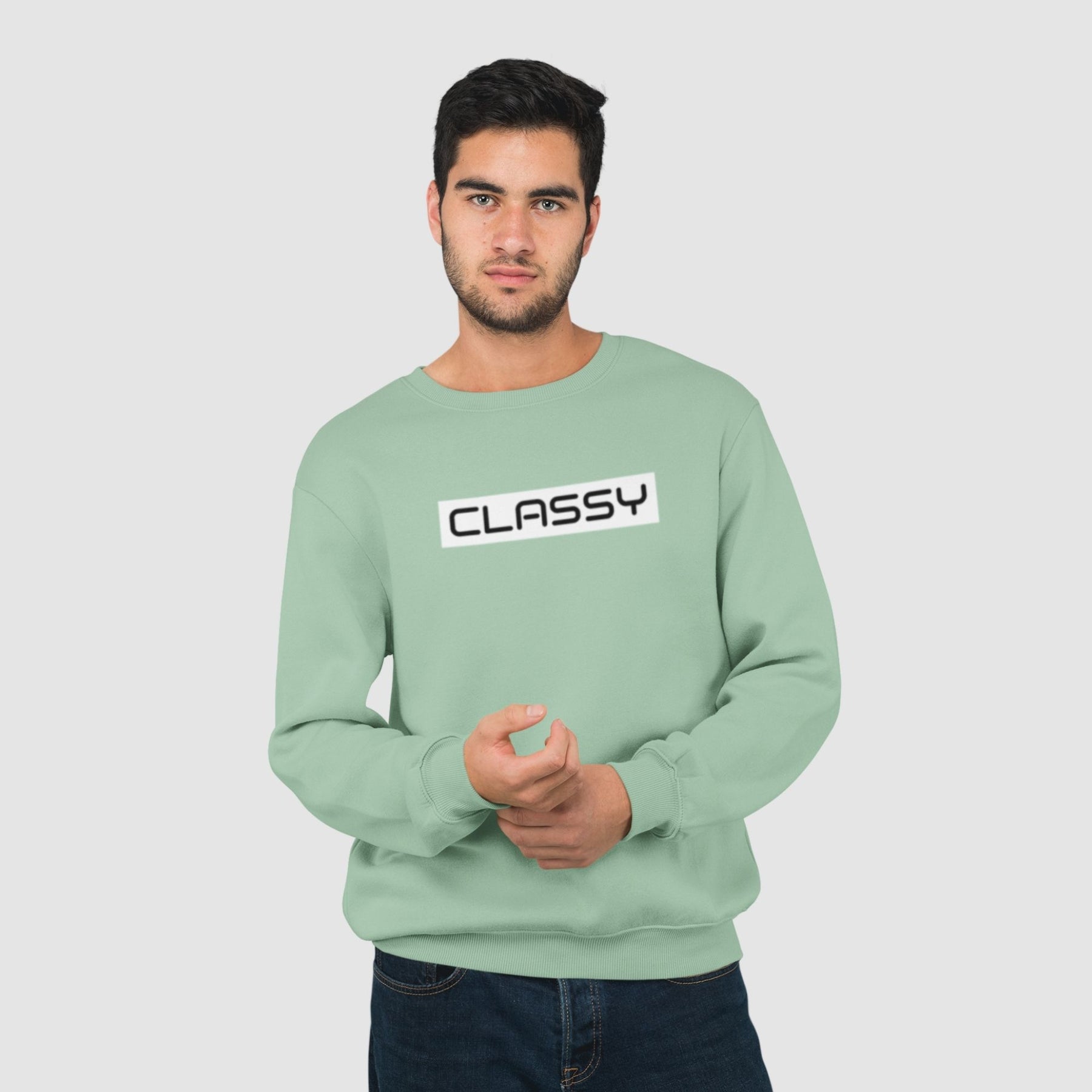 classy-cotton-printed-unisex-mint-men-model-sweatshirt-gogirgit-com