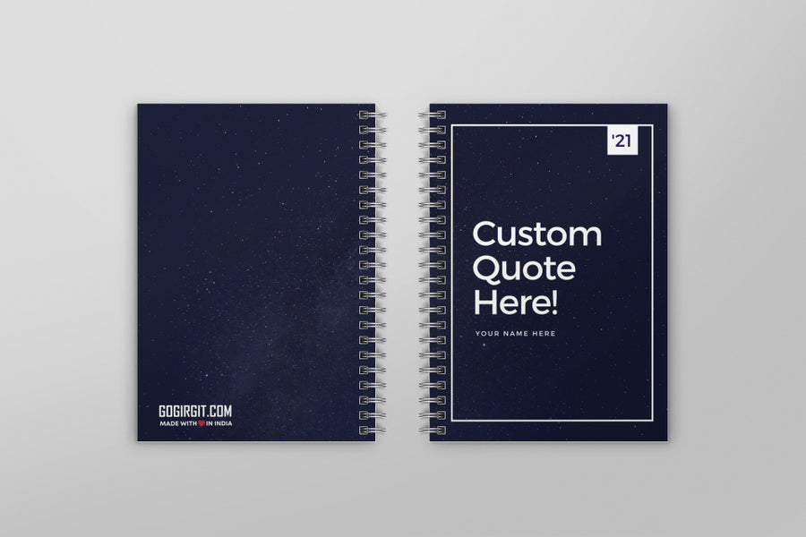 Personalized Notebook Navy Blue - Customize As You Like