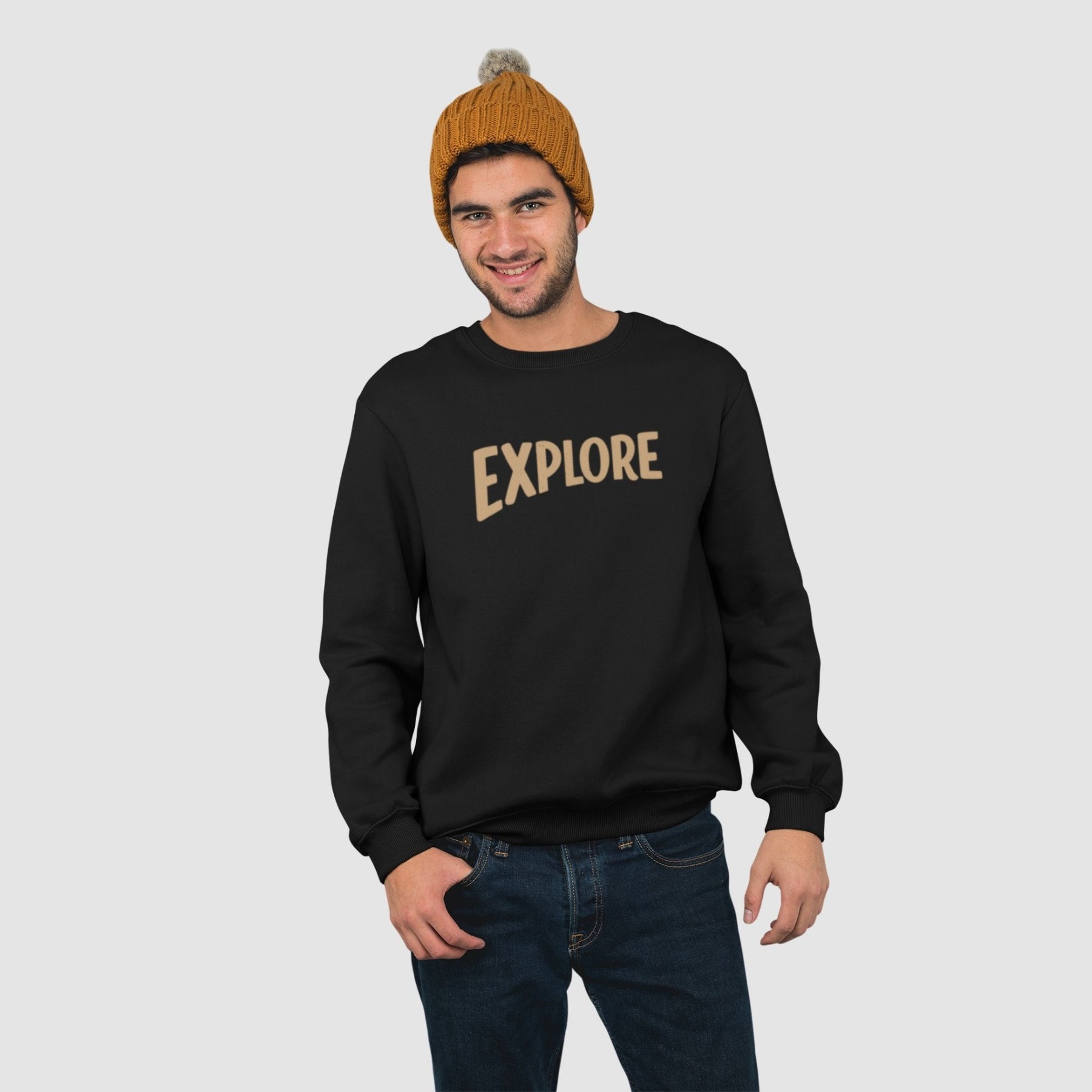 explore-cotton-printed-unisex-black-men-model-sweatshirt-gogirgit-com