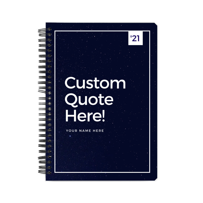 Personalized Notebook Navy Blue - Customize As You Like