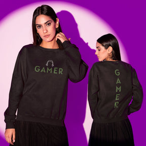 gamer-cotton-printed-unisex-black-sweatshirt-female-model-gogirgit-com