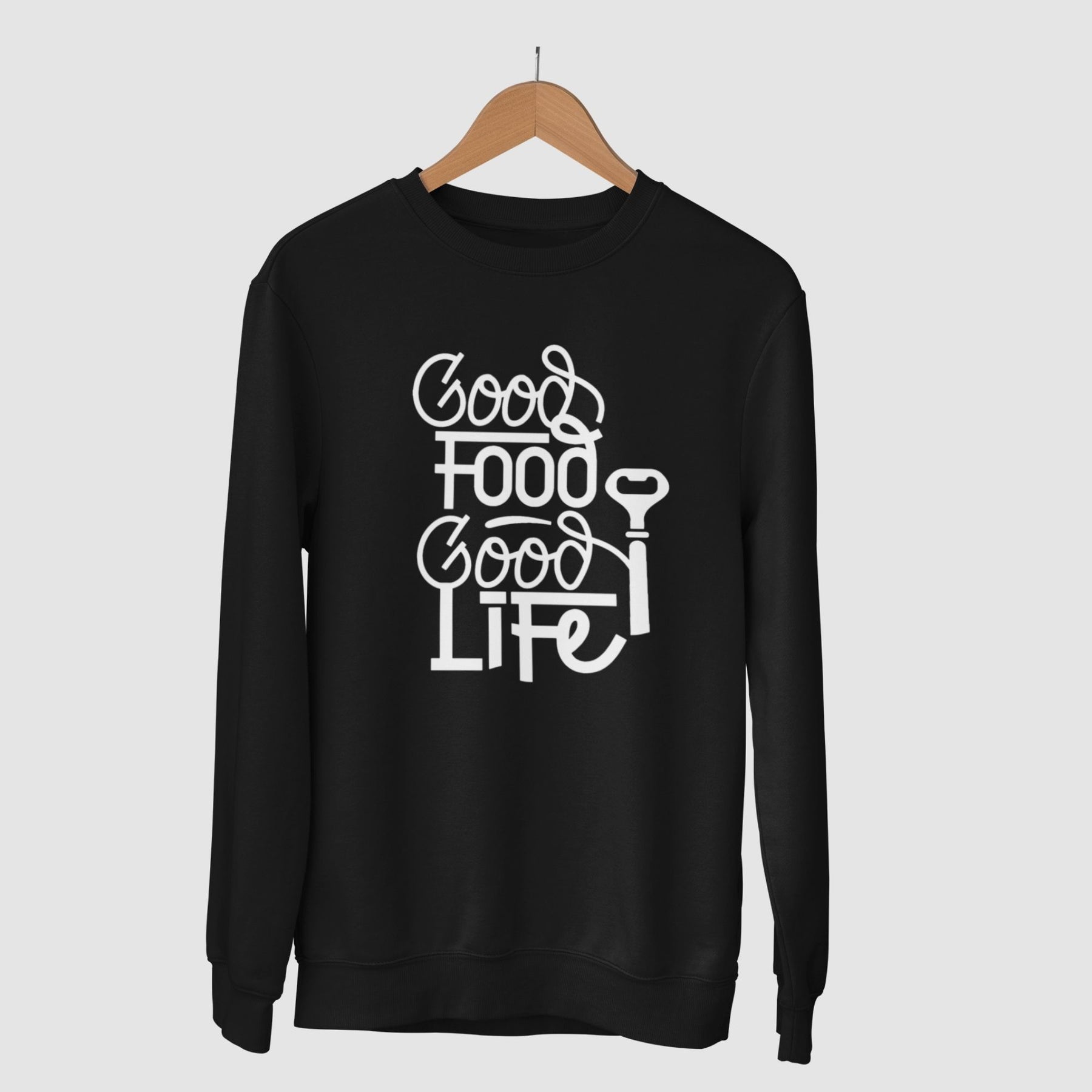 good-food-good-life-cotton-printed-unisex-black-sweatshirt-gogirgit-com