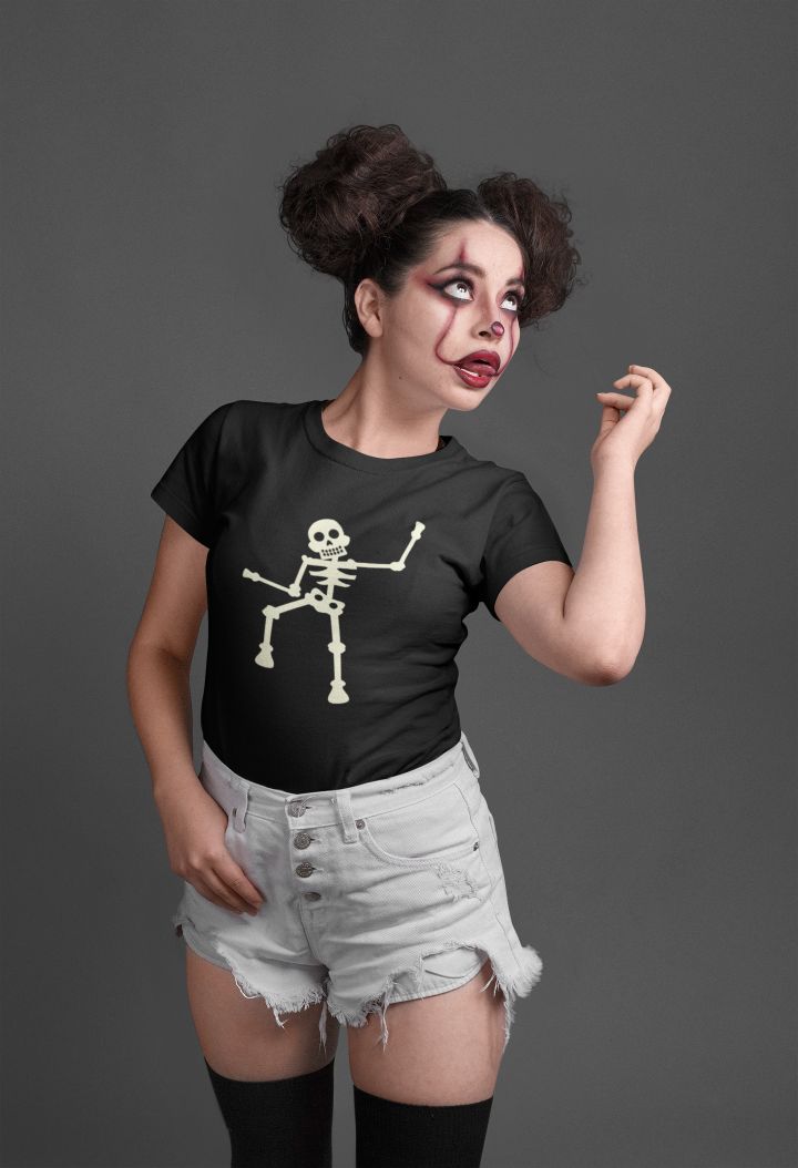 Skeleton Halloween Black T-shirt