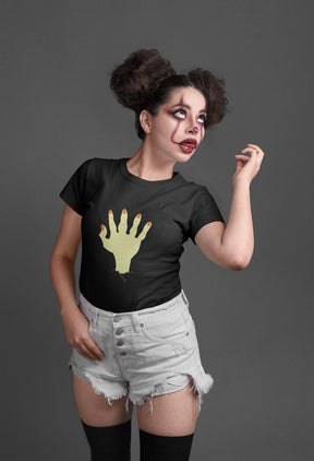 Scary Hand Halloween Black T-shirt