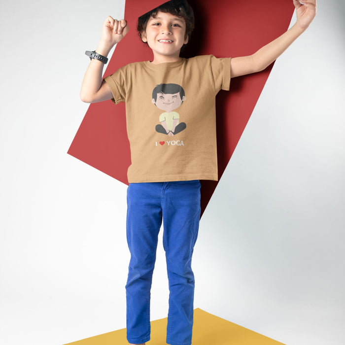 I Love Yoga Kids T-shirt for Boys