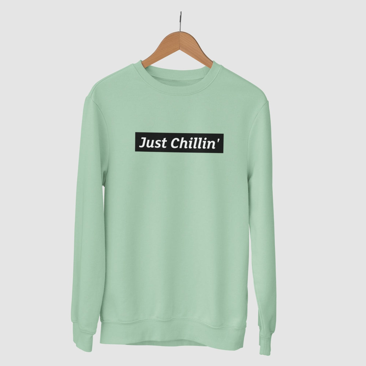 just-chillin-cotton-printed-unisex-mint-sweatshirt-gogirgit-com
