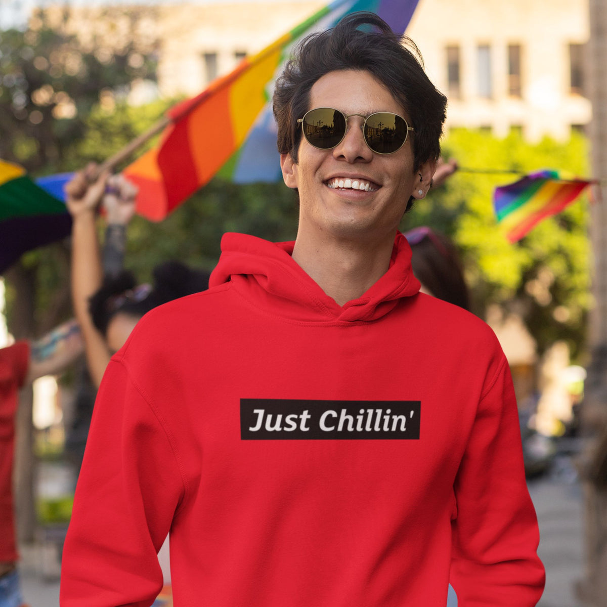 just-chillin-cotton-printed-unisex-red-hoodie-for-men-for-women-gogirgit-com  #color_red