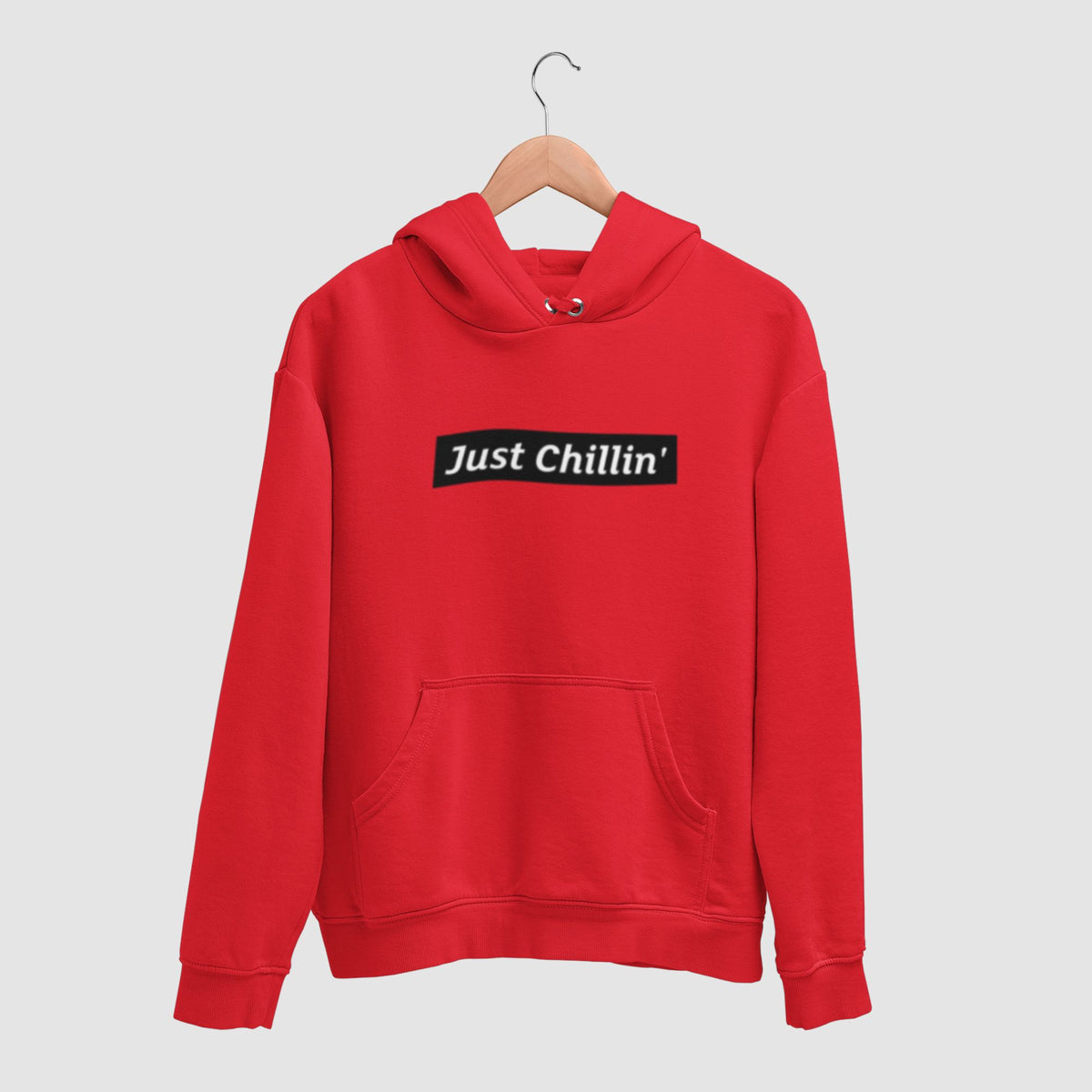 just-chillin-cotton-printed-unisex-red-hoodie-for-men-for-women-gogirgit-com #color_red