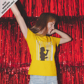 karaoke-silhouette-golden-yellow-printed-round-neck-t-shirt-gogirgit-com