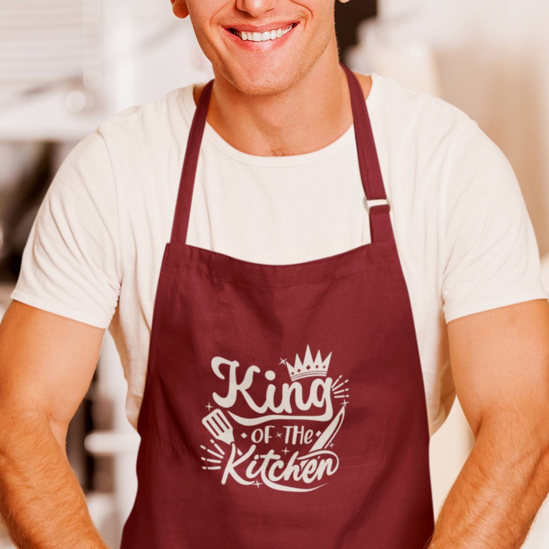 king-of-the-kitchen-personalised-maroon-cotton-apron-for-men-gogirgit