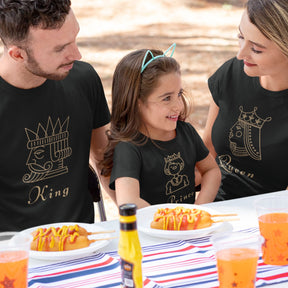 king-queen-prince-matching-family-black-t-shirts-for-mom-dad-daughter-gogirgit-com