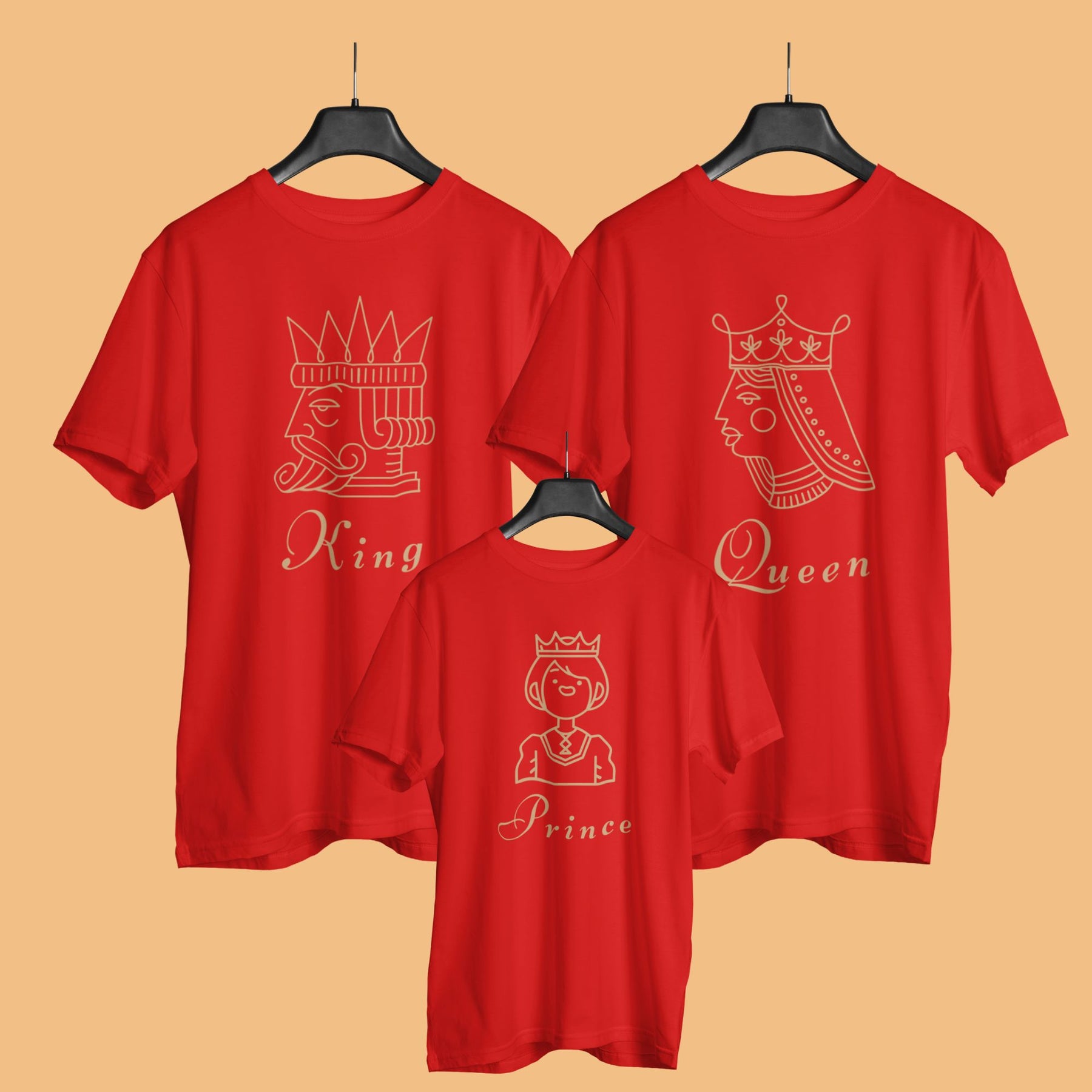 king-queen-prince-matching-family-red-t-shirts-for-mom-dad-daughter-gogirgit-hanger