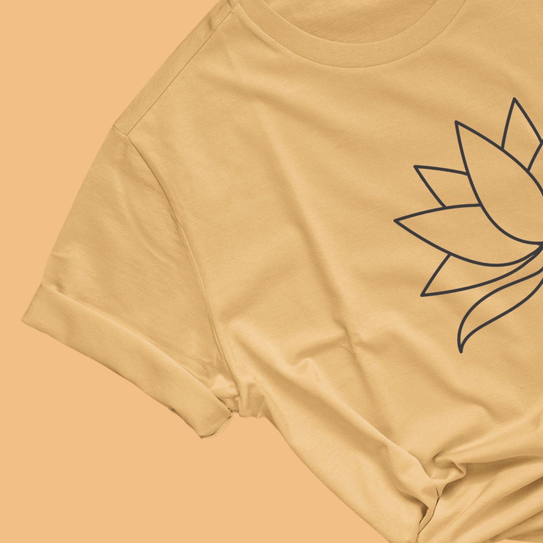 lotus-mustard-yellow-women-s-yoga-printed-tshirt