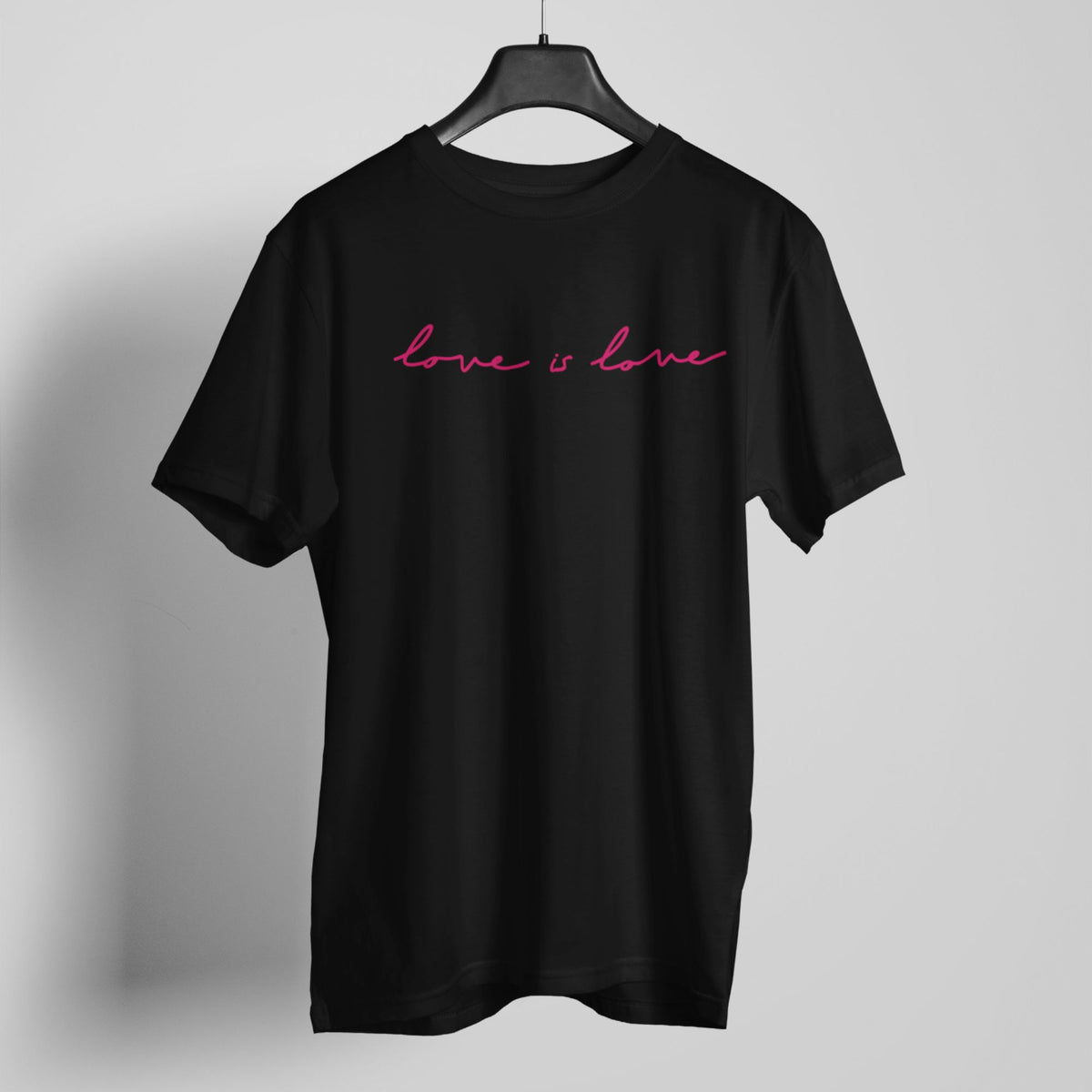 love-is-love-black-round-neck-gay-printed-cotton-t-shirt-gogirgit #color_black