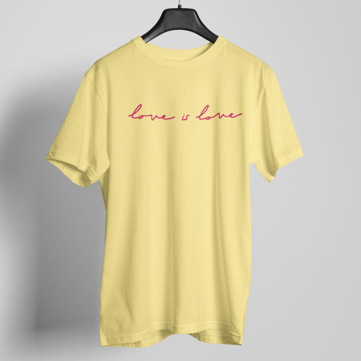 love-is-love-yellow-round-neck-gay-printed-cotton-t-shirt-gogirgit #color_yellow
