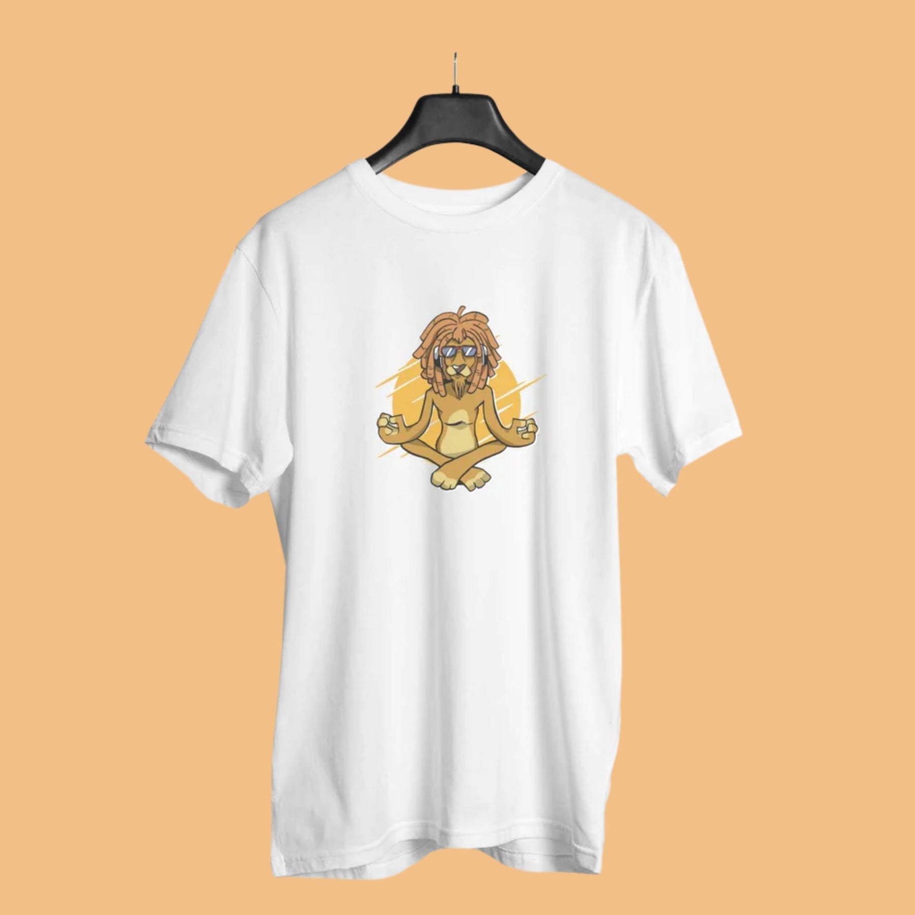 meditating-lion-men-s-yoga-half-sleeve-tshirt-white-gogirgit-100-percent-cotton