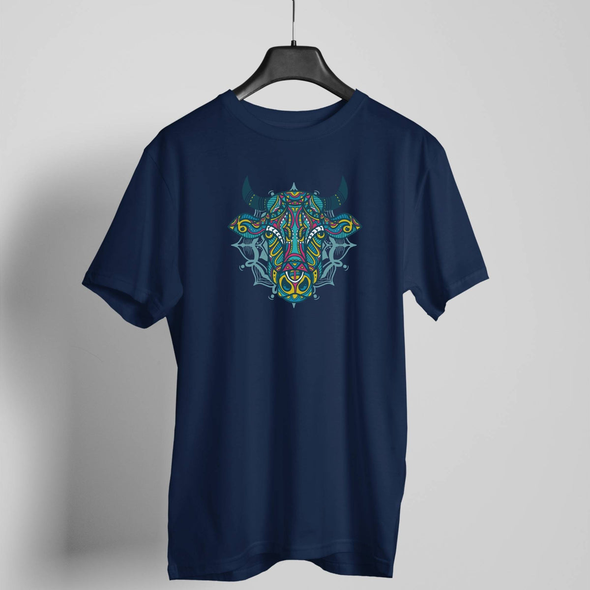 Bull Mandala navy blue t-shirt