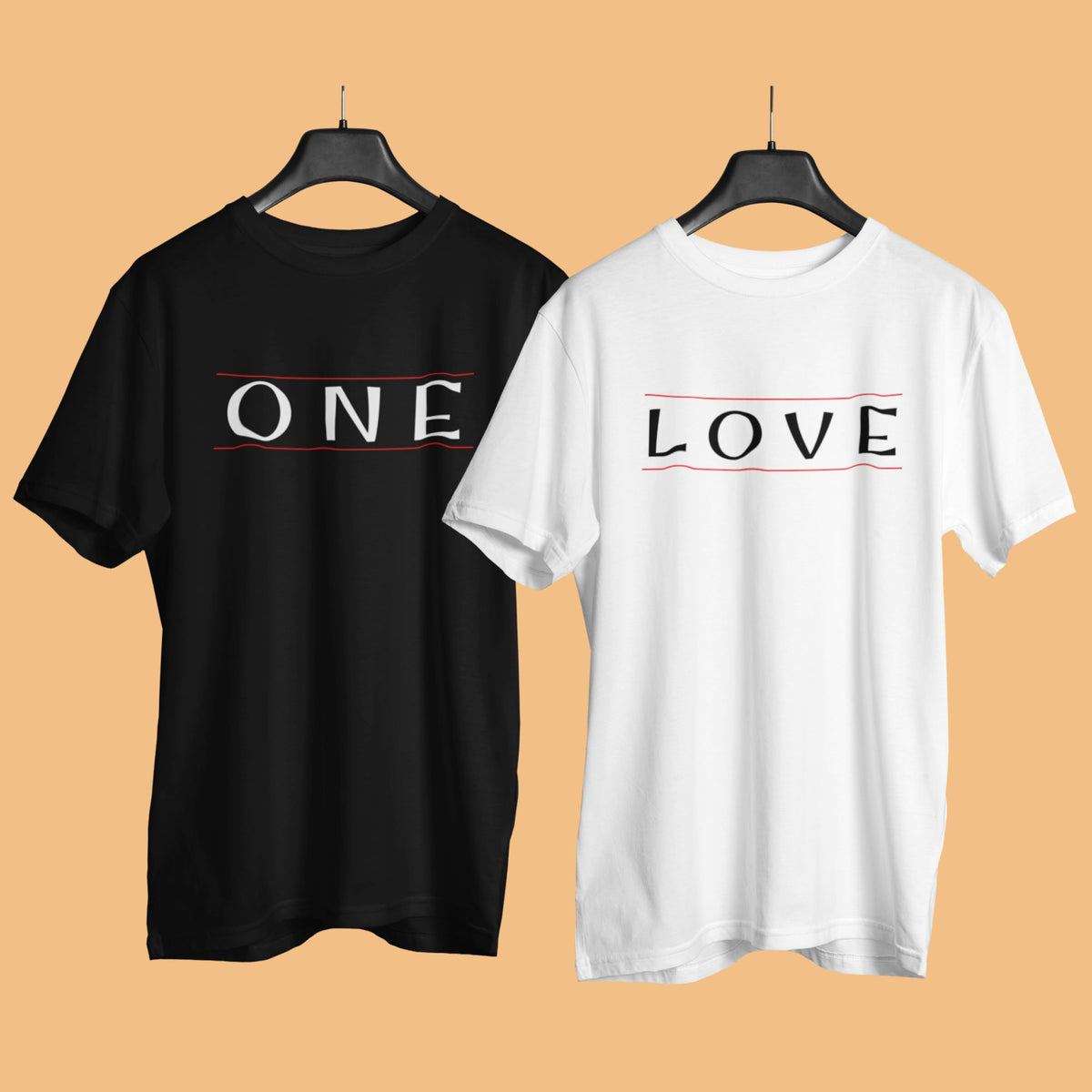 one-love-black-and-white-cotton-printed-couple-t-shirt