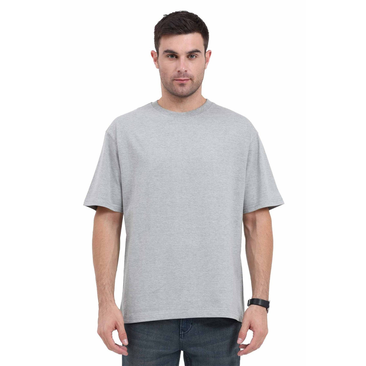 oversized-tshirt-pack-of-2-combo-for-men-and-women-gogirgit-cotton-tees-melange-grey #color_Grey Melange