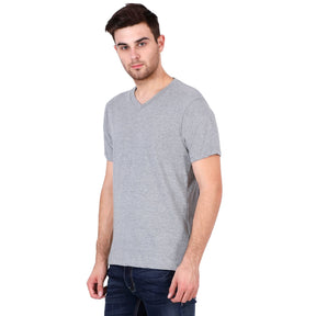 Plain Cotton Men's V Neck T-shirt Pack Of 2 Combo