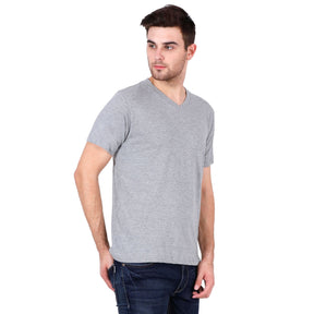 Plain Cotton Men's V Neck T-shirt Pack Of 2 Combo