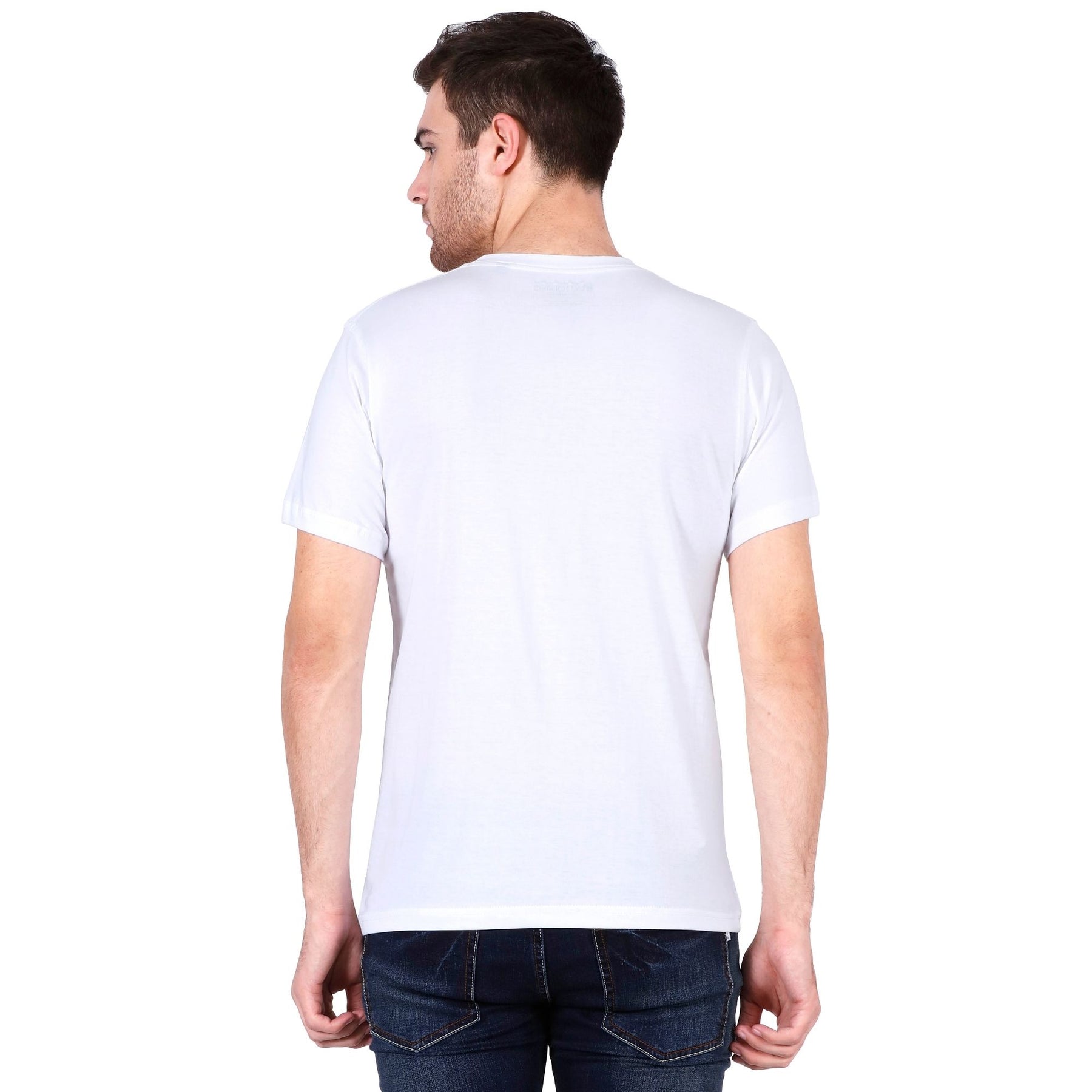Plain Cotton Men's V Neck T-shirt Pack Of 2 Combo