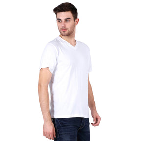 Plain Cotton Men's V Neck T-shirt Pack Of 2 Combo