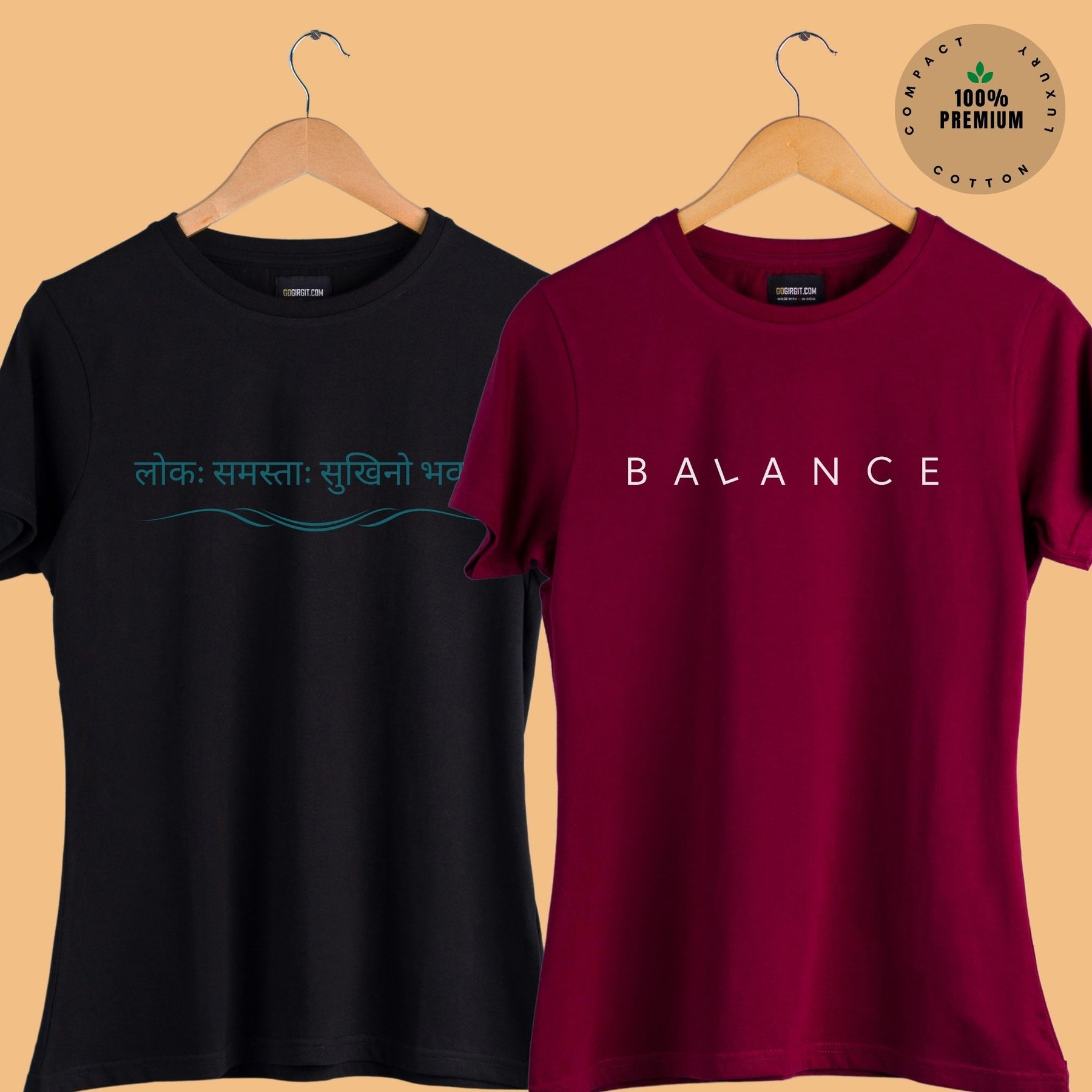 pack-of-2-women-s-printed-t-shirts-in-lok-sukhino-black-balance-maroon-design-tshirt