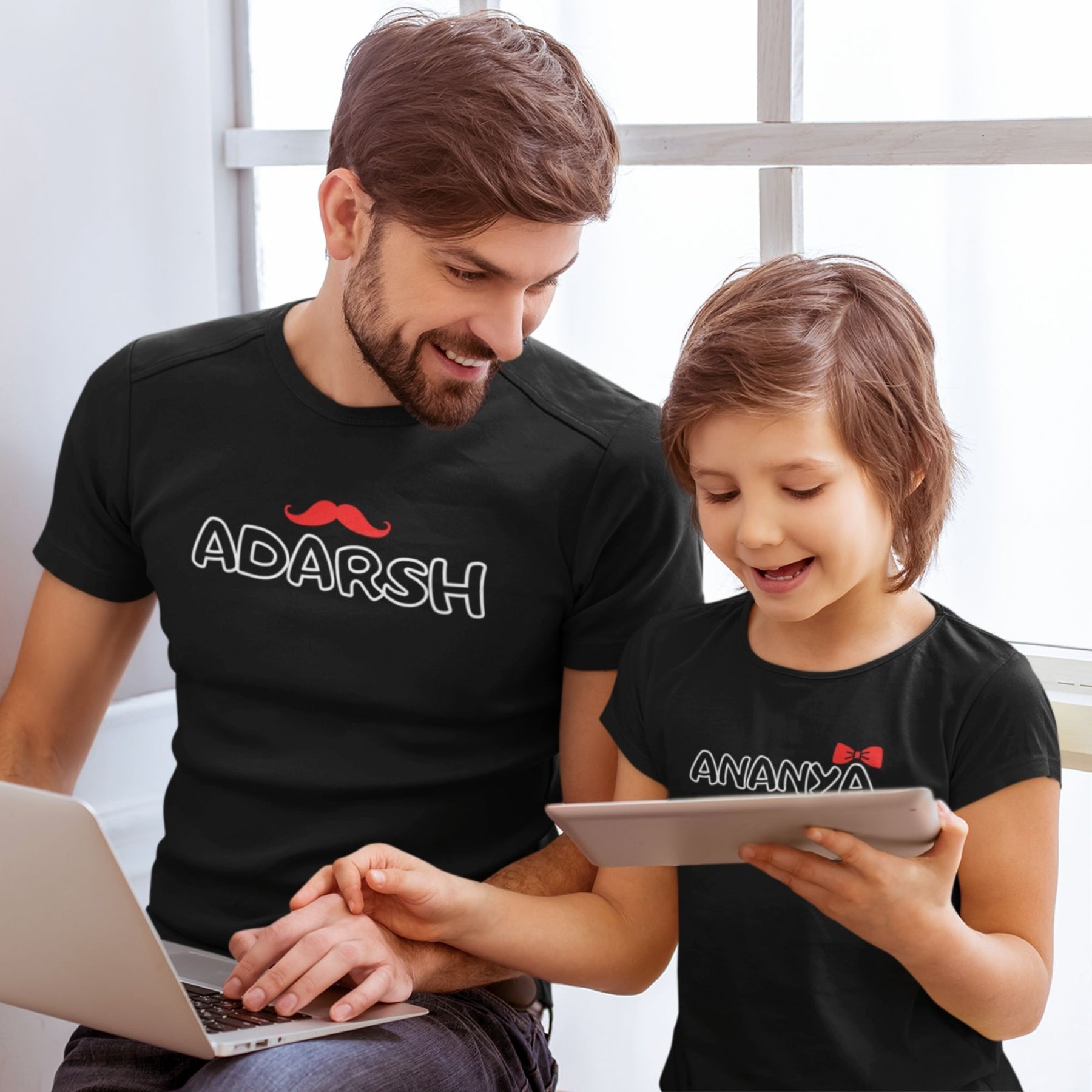 personalized-matching-family-black-t-shirts-for-mom-dad-son-daughter-gogirgit-com