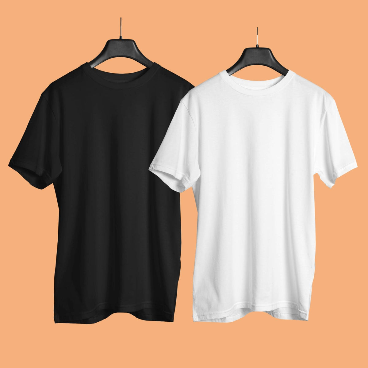 plain-couple-t-shirt-cotton-black-and-white-color-premium-quality-gogirgit-hanging