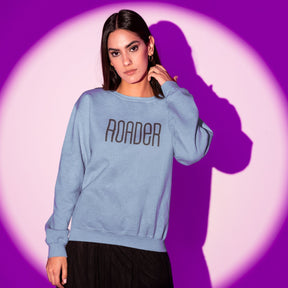 roader-cotton-printed-unisex-light-blue-sweatshirt-female-model-gogirgit-com