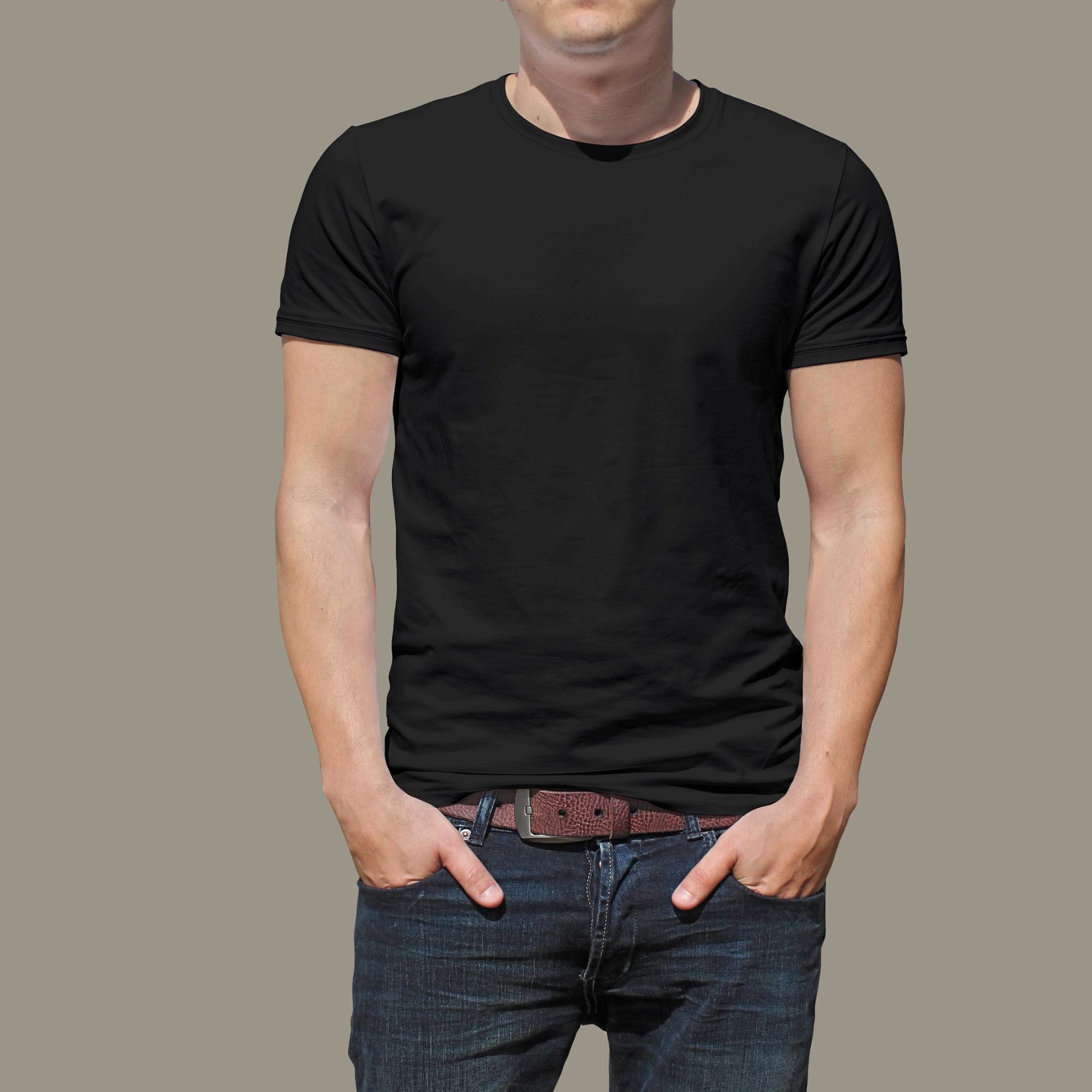 round-neck-black-cotton-t-shirt-front-gogirgit