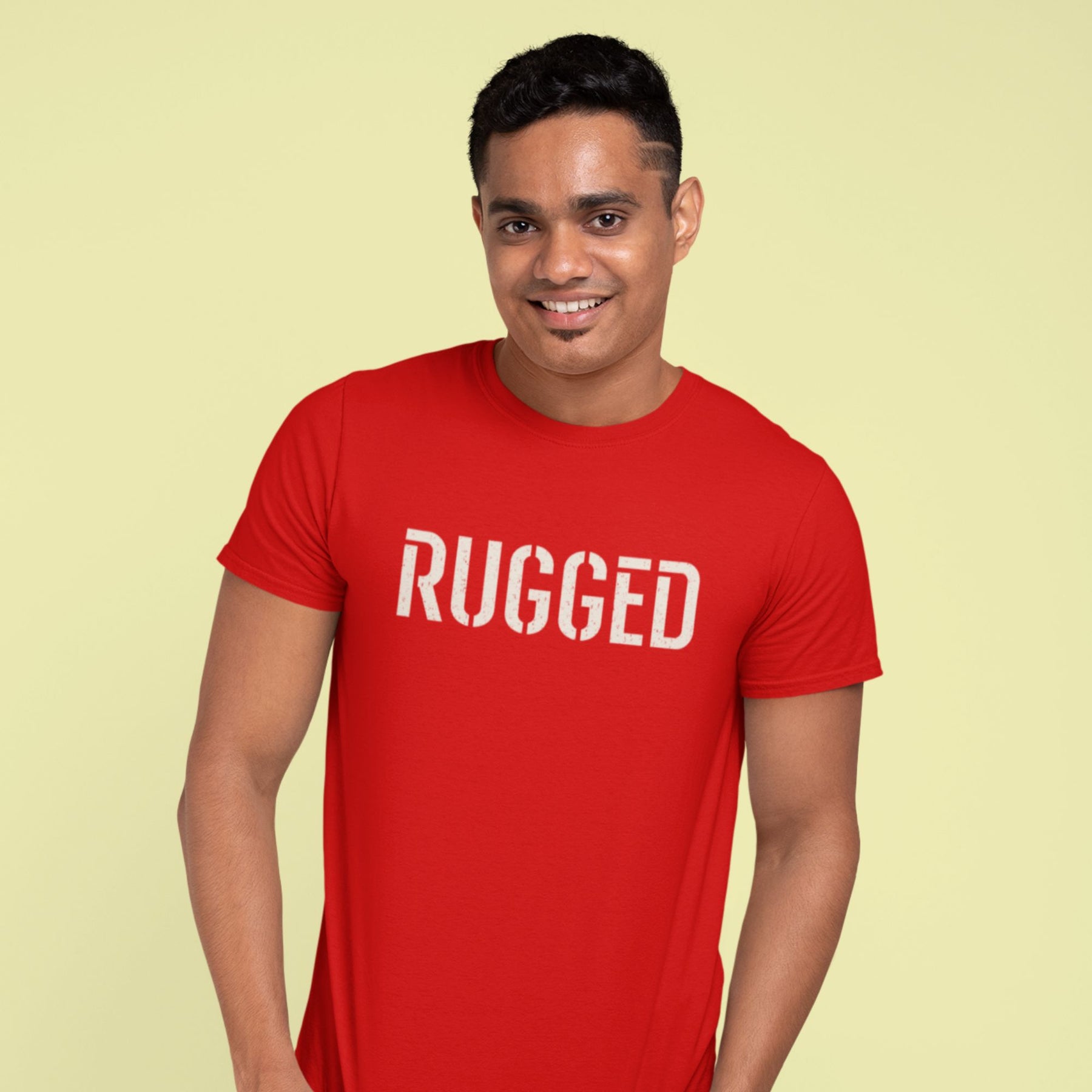 Rugged Men's Typography T-shirt
