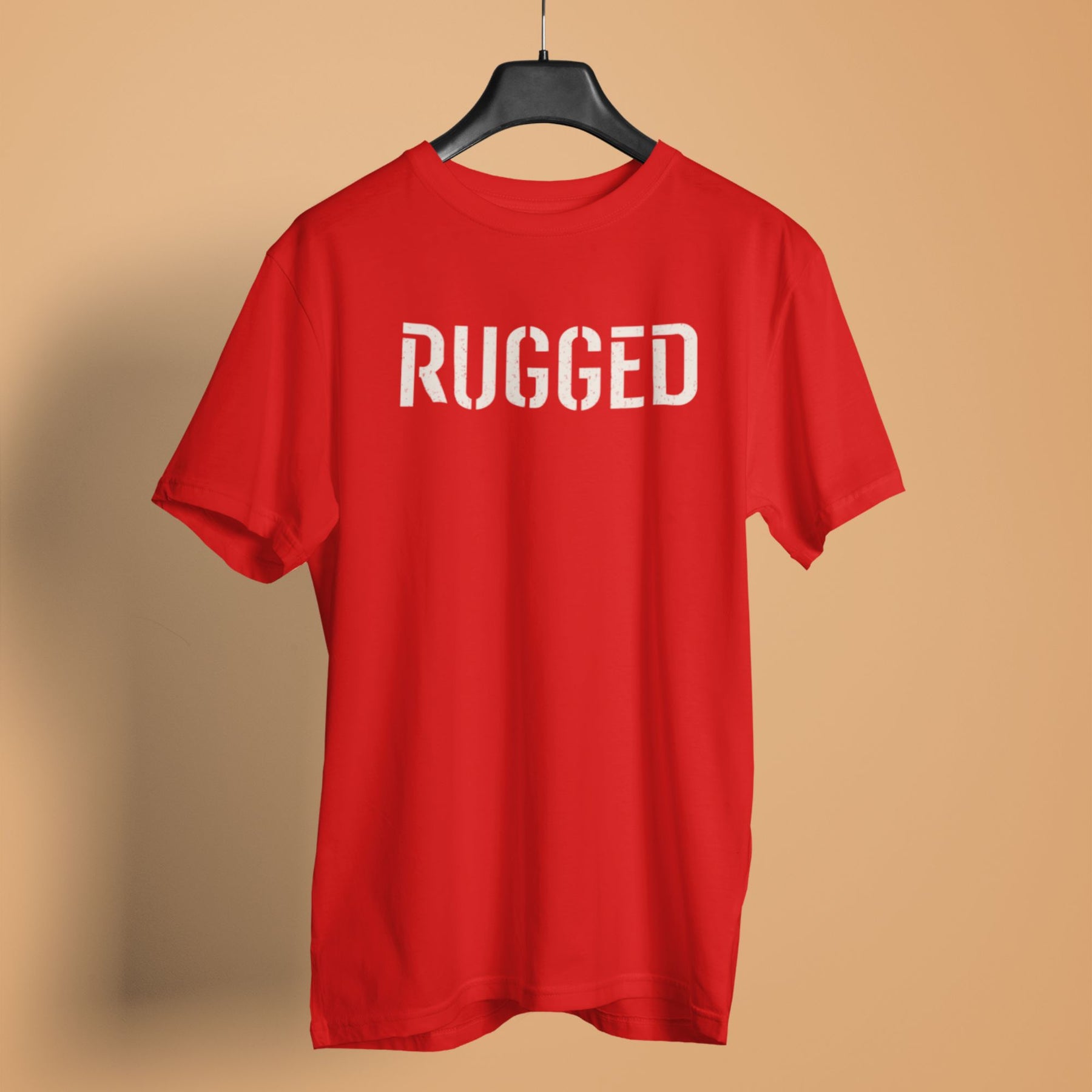 Rugged Men's Typography T-shirt