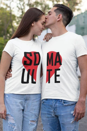 Soul Mate White  Couple Tee