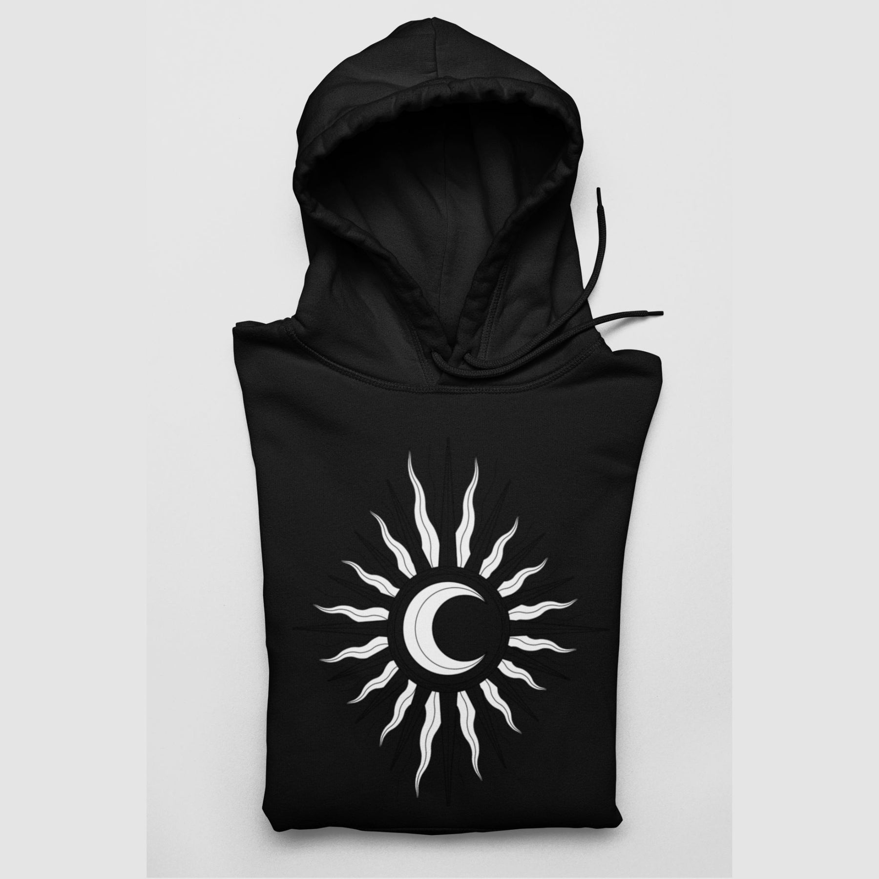     sun-moon-black-printed-unisex-hoodie-gogirgit-com