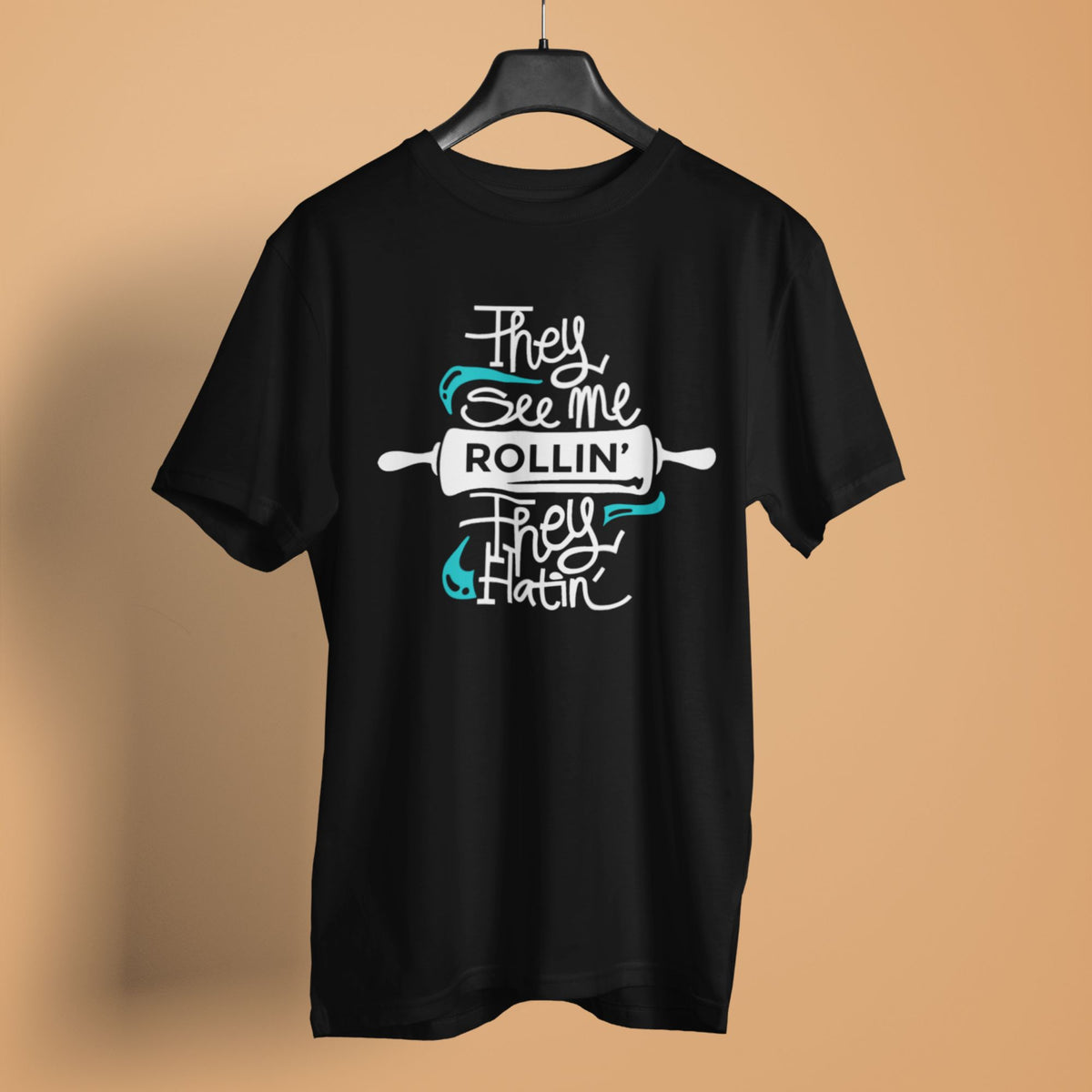 they-see-me-rollin-they-hatin-black-typography-t-shirt-half-sleeve-t-shirt-men-s-graphic-com #color_black