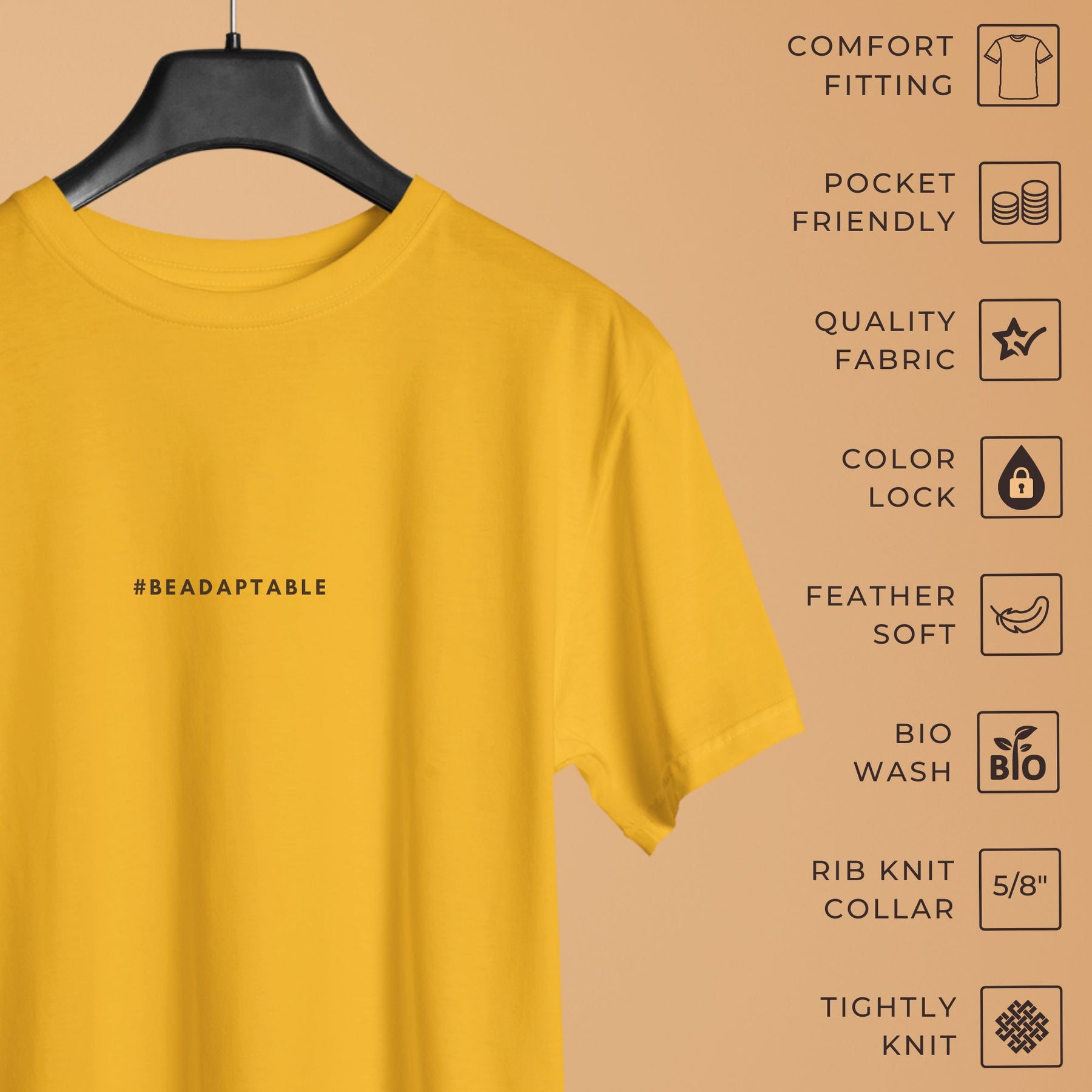 unisex-men-golden-yellow-cotton-tshirt-features-page-gogirgit