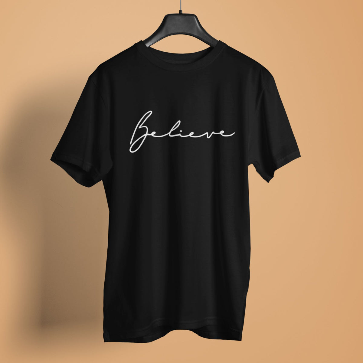 unisex-men-printed-graphic-black-cotton-tshirt-believe-design-gogirgit #color_black