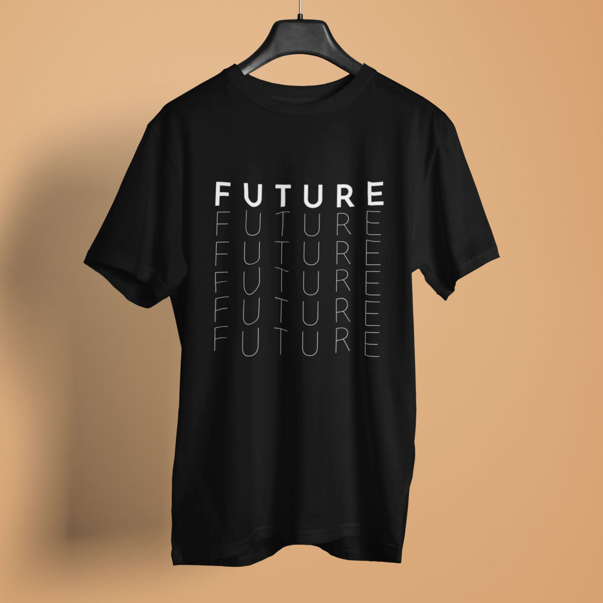 unisex-men-printed-graphic-black-cotton-tshirt-future-typography-design-gogirgit #color_black