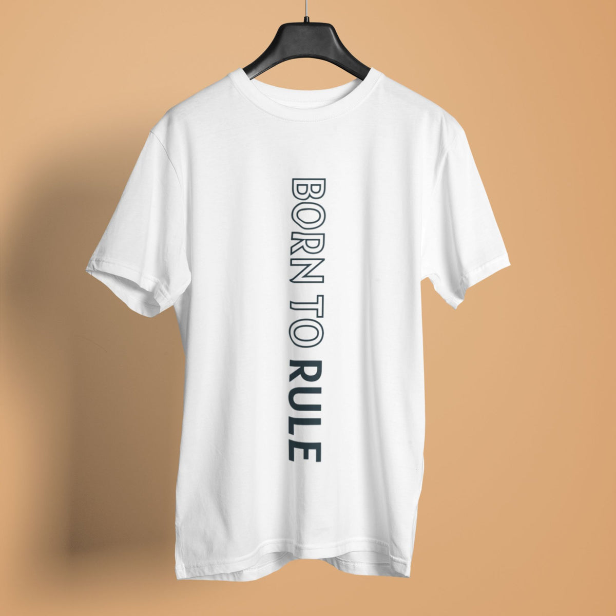 unisex-men-printed-graphic-white-cotton-tshirt-born-to-rule-design-gogirgit #color_white