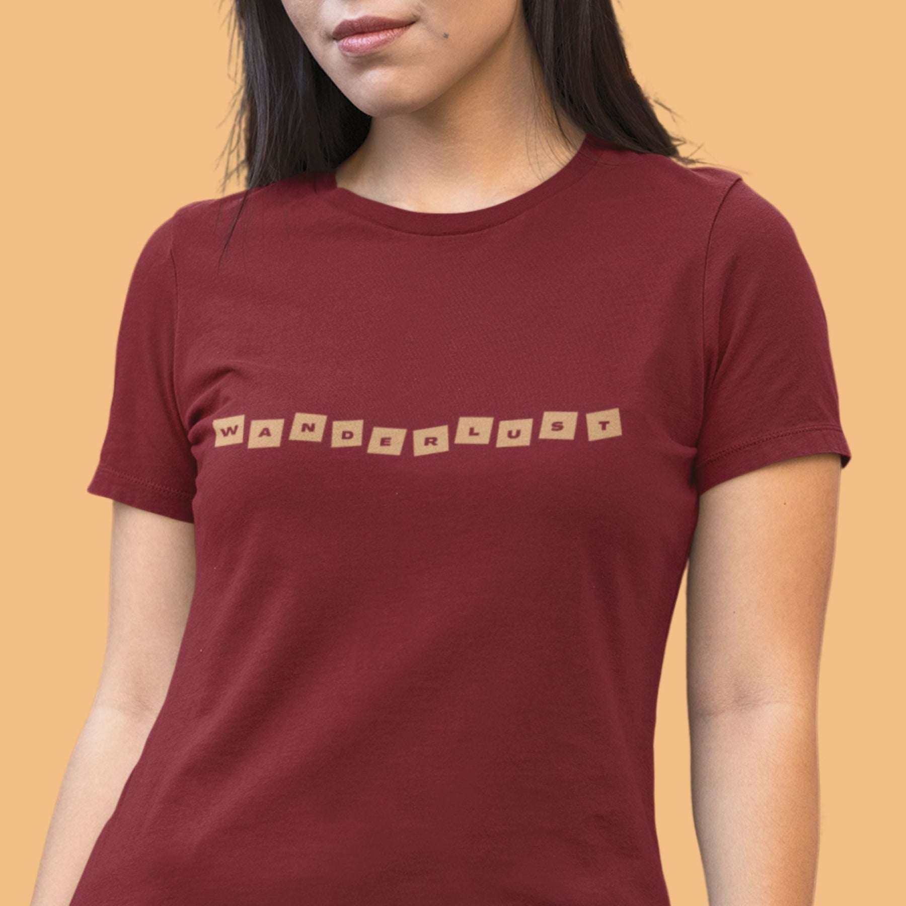 wanderlust-maroon-travel-tshirt-for-women-gogirgit